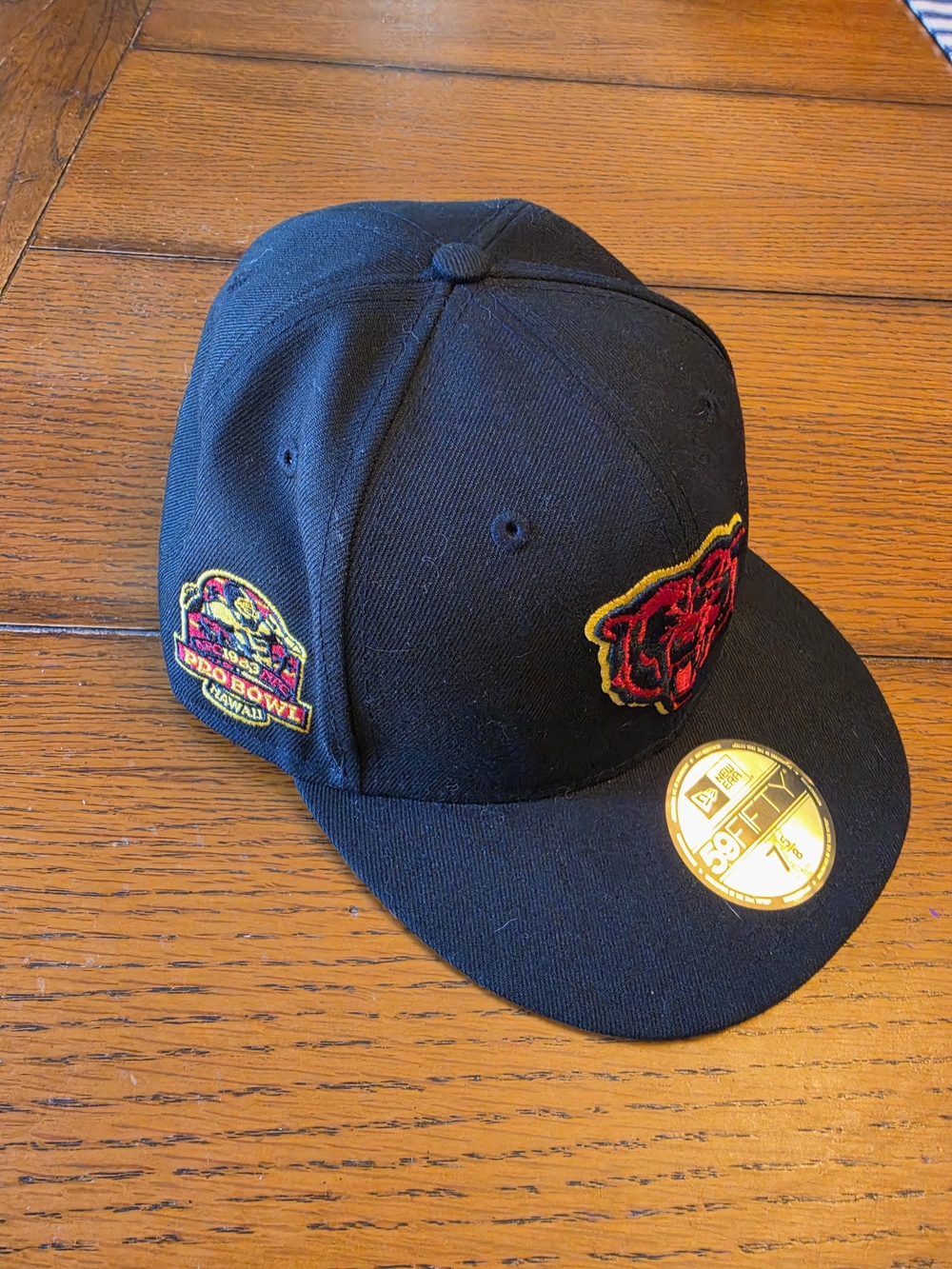 Chicago Bears New Era 59Fifty Cobra Kai Black Red Yellow ProBowl Patch 7 5/8 Hat